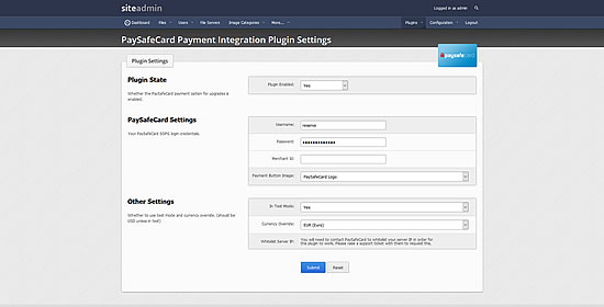 PaySafeCard Payment Gateway Plugin